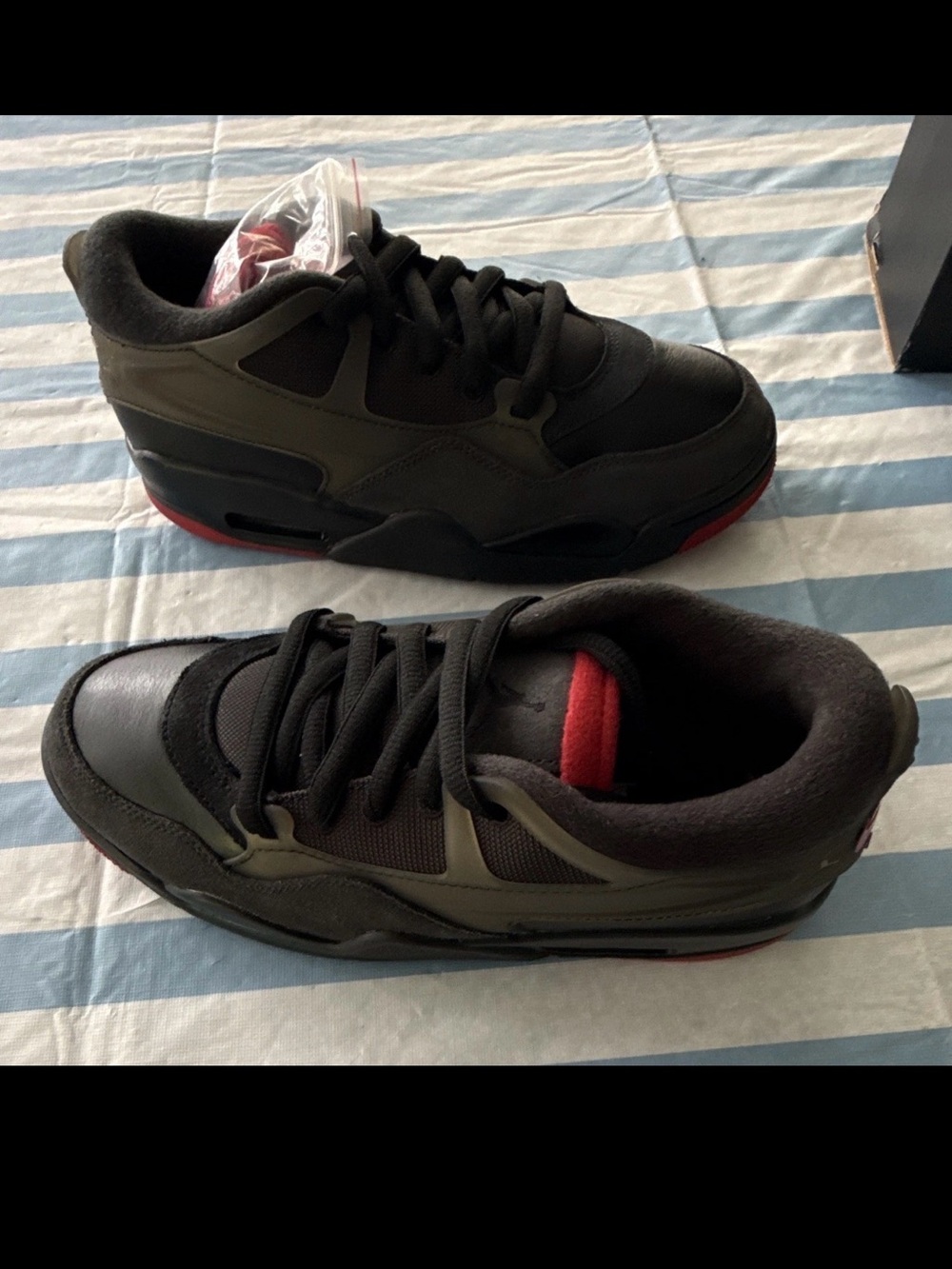 Nike Air Jordan 4 RM Bred Black Varsity Red Size 7Y / 7 Mens / 8.5 Womens
